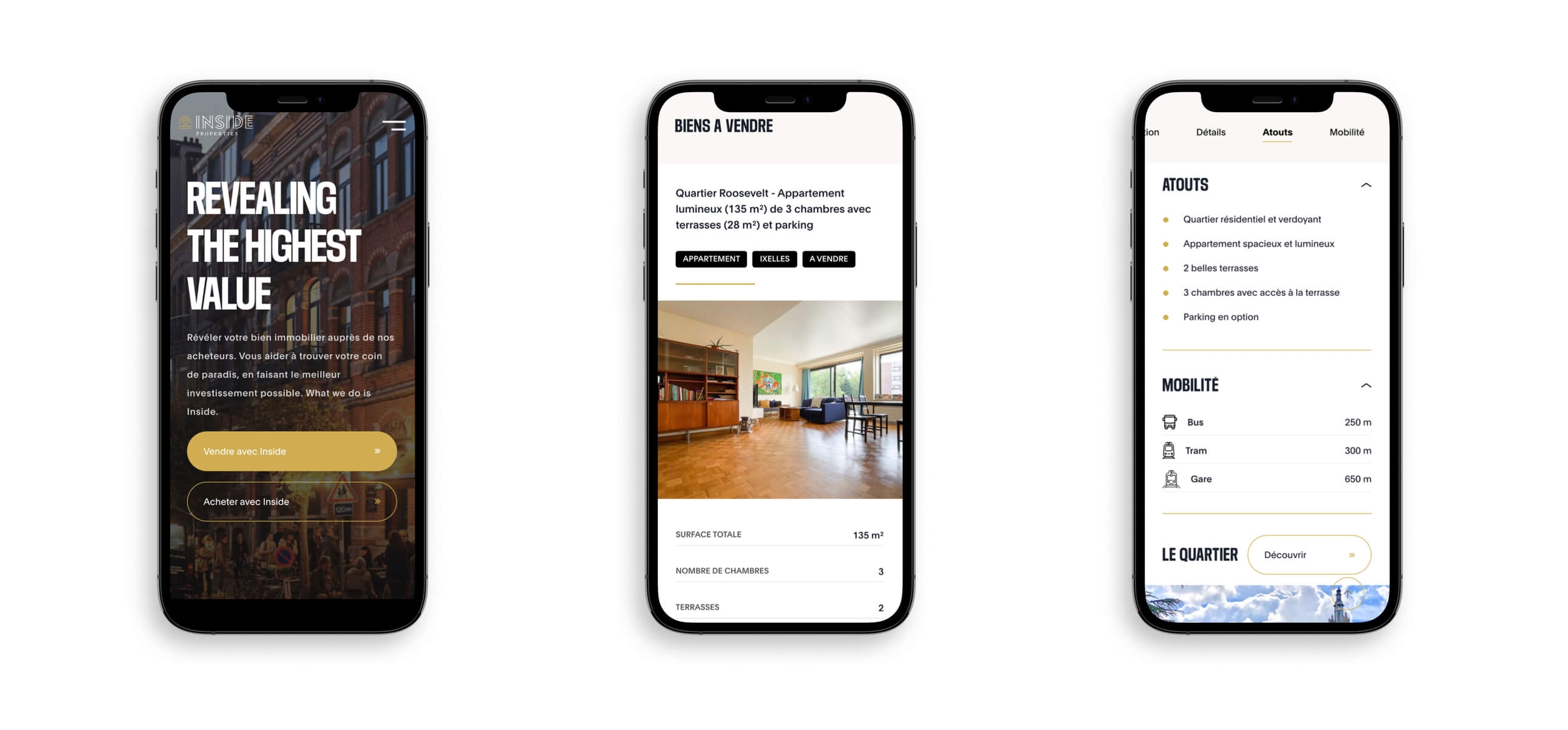 three iphone images